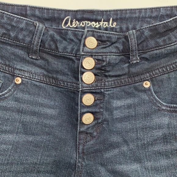 AEROPOSTALE Dark Blue High Rise Shorty Shorts - Picture 2 of 8